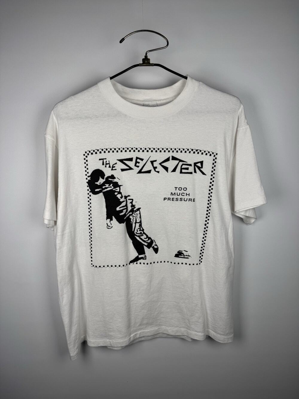RARE Vintage 90s The Selecter Too Much Pressure Ska Punk Band Tee White XL